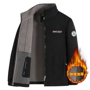 Men's Full-Zip Warm Fleece Hoodie - Heavyweight Winter Jacket - Suitable for Hiking, Running, & Commuting - Jacket with Zipper Pockets