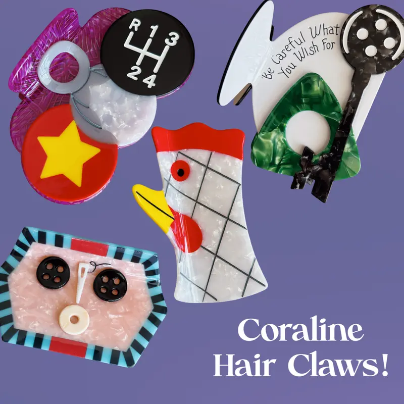 Coraline Hair Claw Collection - Officially Licensed by LAIKA studio