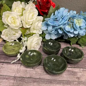Nephrite Jade Bowls - Rose Manifestations - Heart Chakra - Balance - Calmness - Well-being