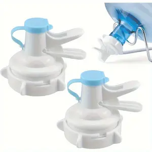 5 Gallon Reusable Plastic Water Dispenser Valve and Spout, Blue Handle, No Battery Needed, Easy Installation for Home Office Kitchen Saving Water