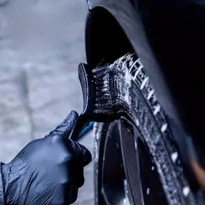 Car Tire Rim Brush Wheel Hub Cleaning Brushes Car Wheels Detailing Cleaning Accessories Car Detailing Tools Black White Tire Car Washing Tool