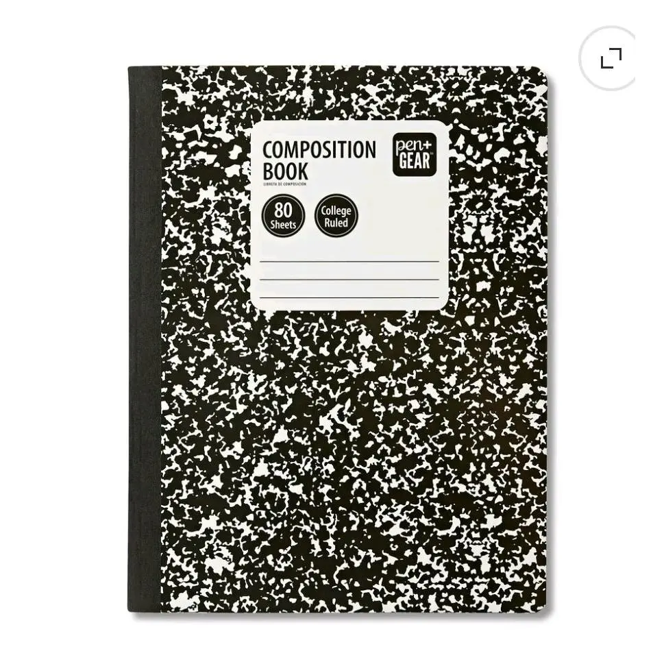 Pen+Gear College Ruled Composition Book 7.5 x 9.75 Inches Marble Cover 80 Sheets for Students and Writers