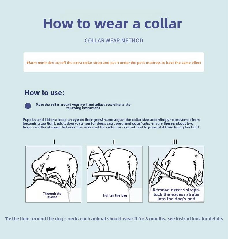 Tick Collar For Dogs&Cats，Treatment & Prevention, Vet-Recommend, 8 Month Protection