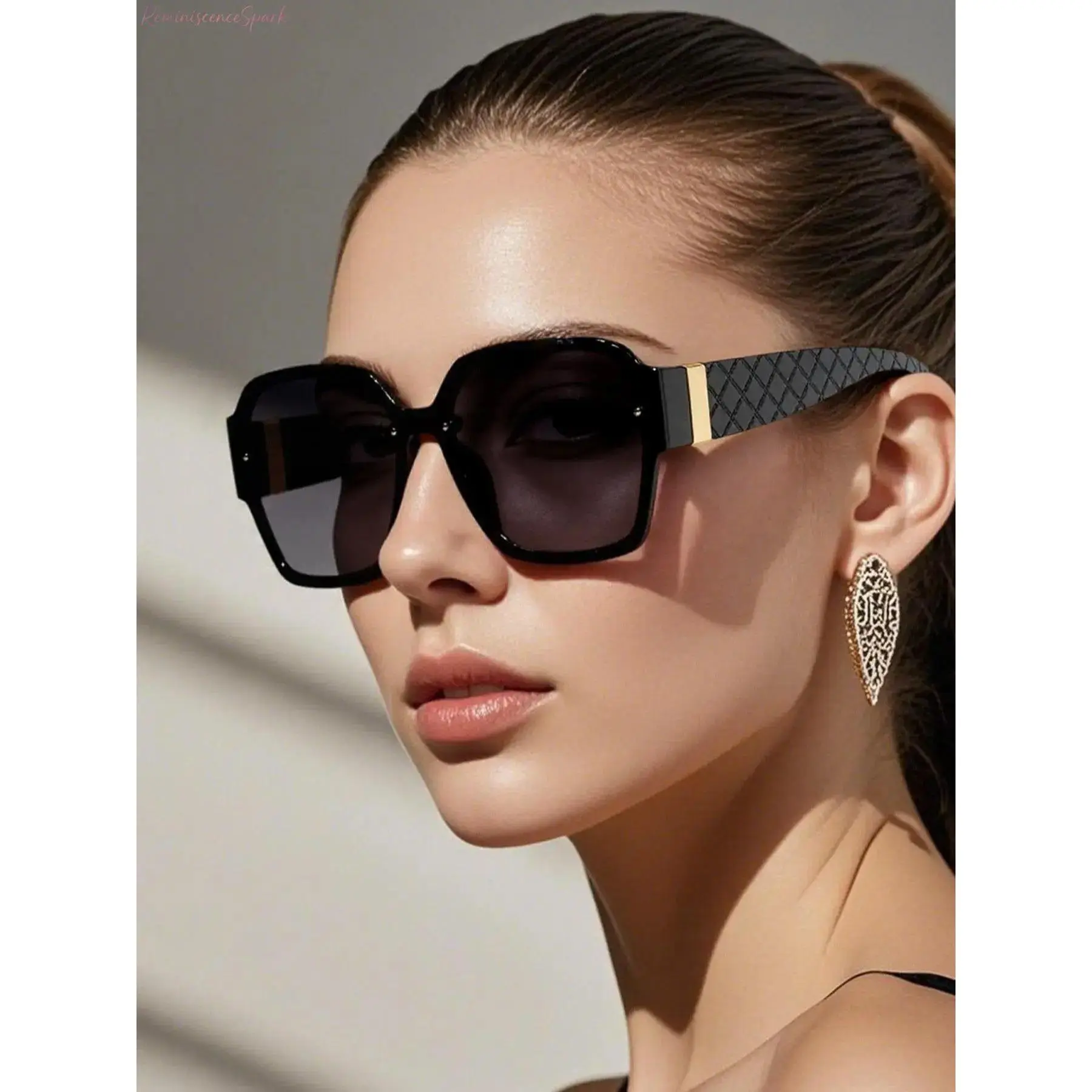 Women's Geometric Frame Sports Sunglasses - UV400 UV Prevention, Light Weight, Modern Chic, Feminine Fit, Durable Construction, Outdoor Cycling & Daily Casual Wear Shades