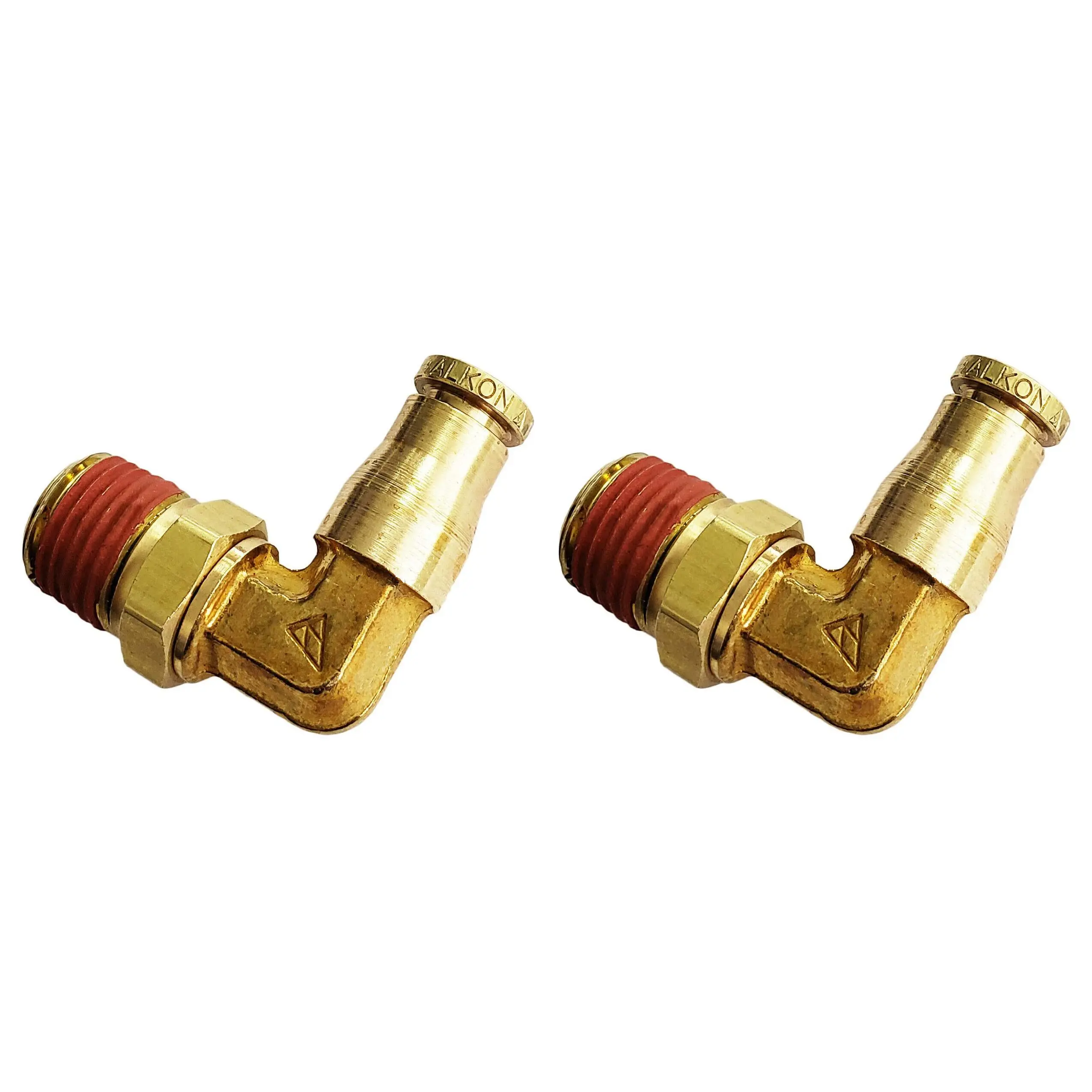 2 pack of TORQUE Elbow Fitting Male 1/4 NPT x 1/4 PTC Tube (Replaces Air Lift 21837, Firestone F3128-1) (2 x TR14SEF14)