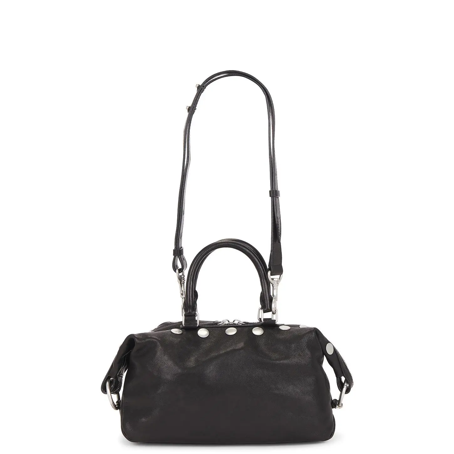 MARGESHERWOOD Dumpling Stud Mini Bag in Black Washed Nappa