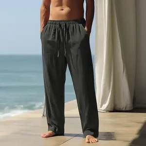 Men's Minimalist Chic Elastic Plain Button-Free Casual Pants - New Menswear Clothes Set, Easy-to-Match for Daily Wear