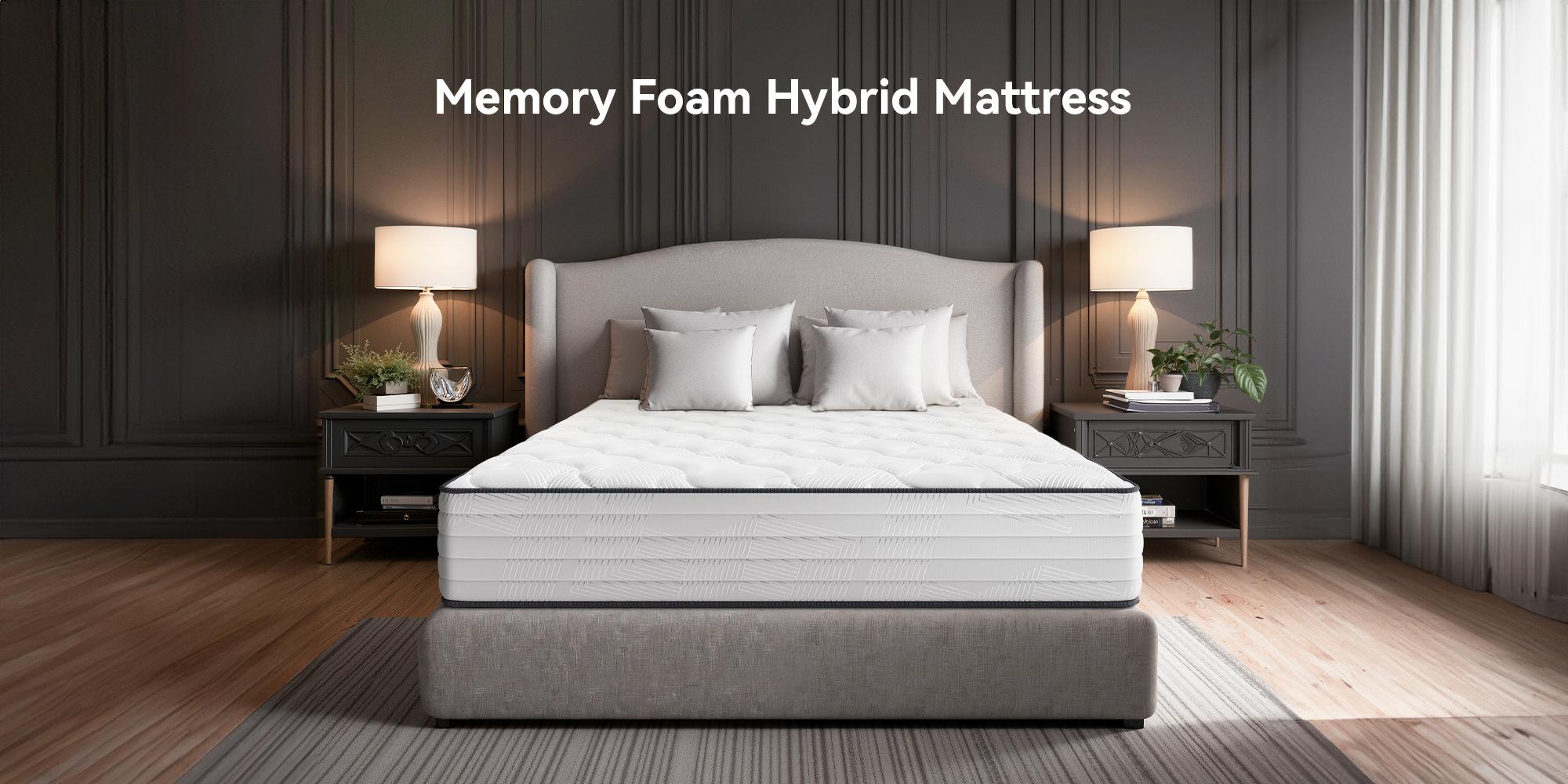 80x39" Twin XL Hybrid Mattress - Medium Firm Bed in a Box with Cooling Gel Memory Foam & Pocket Spring, Ergonomic Body Alignment & Motion Isolation, Pressure Relief for Dorm, Guest Room & Hotel