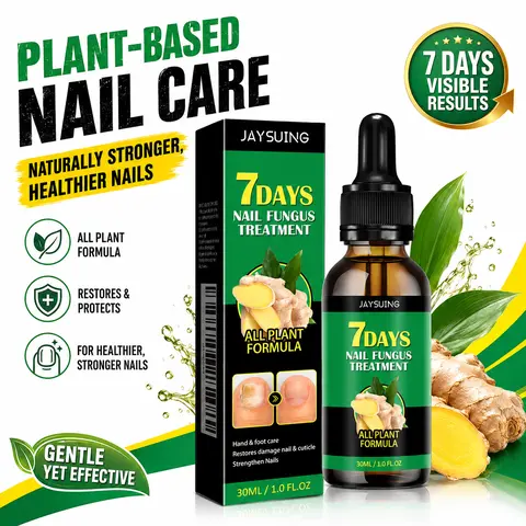 Ginger Anti-Fungal Nail Repair Liquid Oil Drops with Botanical Extracts - 7 Days Fungal Care, Cuticle Hydration, Thickening, Strengthening, Natural Shine for Adults' Manicure & Daily Nail Care