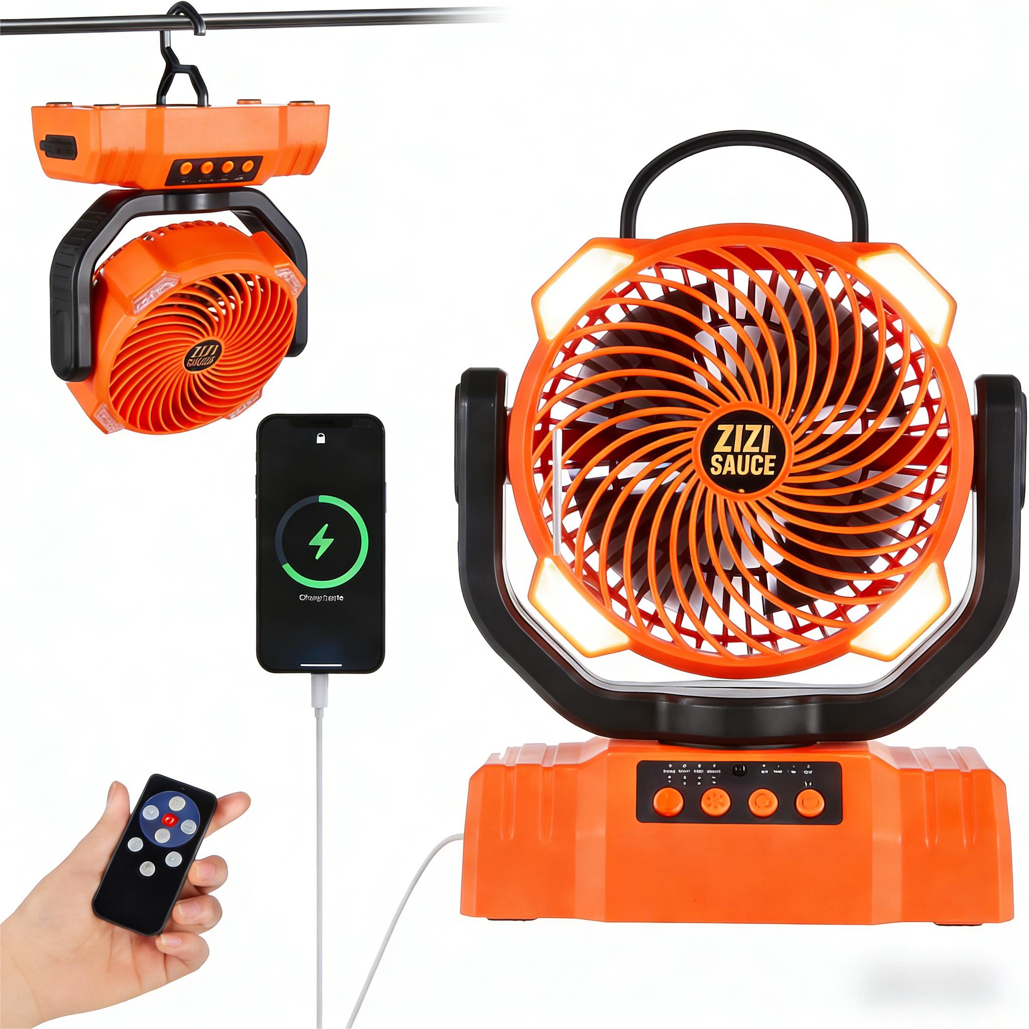 Portable Rechargeable Fan - 8.7-Inch Camping Fan for Outdoort, 10000mAh(58Hrs) Battery Operated Fan for Camping, Auto Oscillation Timing Fans with Remote/Light, ,Outdoor Rechargeable Fan,Operated Camping Battery Powered Fan with Hook&Bright LED Light Portable Rechargeable Fan - 8.7-Inch Camping Fan for Outdoort, 10000mAh(58Hrs) Battery Operated Fan for Camping, Auto Oscillation Timing Fans with Remote/Light, ,Outdoor Rechargeable Fan,Operated Camping Battery Powered Fan with Hook&Bright LED Light