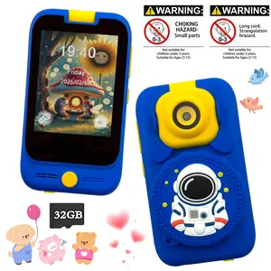 Children's Pretend Play Multifunction Smartphone, Front & Rear Adjustable Camera, Microscope & Digital Camera Combo, Expandable Storage up to 32GB, Perfect Birthday Present for Toddlers & Kids