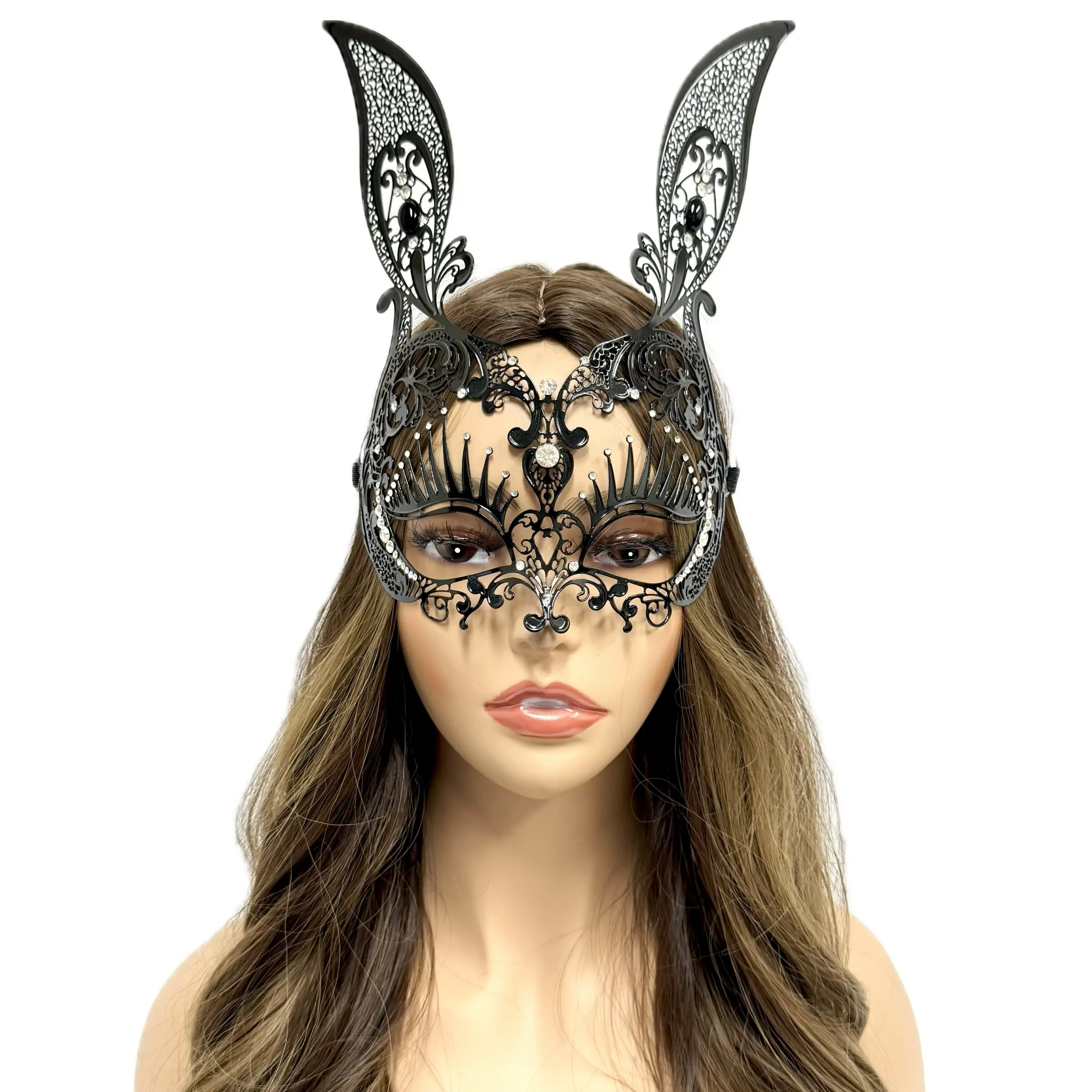Masquerade Rabbit Women's Bunny Masquerade Mask, Venetian Laser Cut Bunny Mask, Rabbit ...