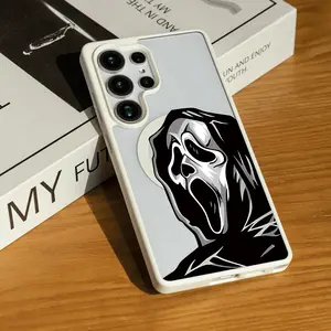 Scream Mask for SAMSUNG S22/S23/24/25/ULTRA/PLUS  Matte Magnetic Phone Case Lightweight feel Anti-slip and anti-fall Acrylic Wireless