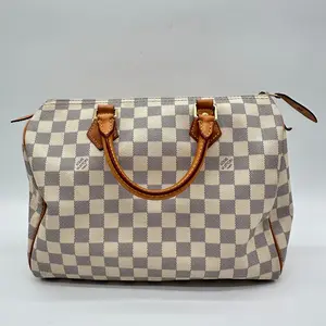 Pre-owned Louis Vuitton coated canvas Tote Bags Speedy 30 Damier Azur