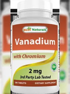 Best Naturals Vanadium 2 mg with Chromium Polynicotinate 200 mcg 180 Tablets