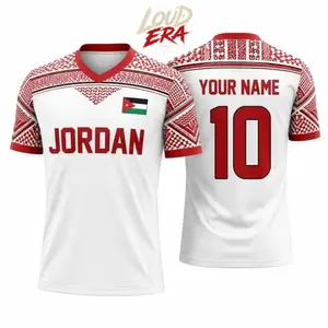 [Custom Name&Number] Personalized Jordan Soccer Jersey, Custom Name Number Football Shirt, Jordan Fan Jersey For Men Women, Jordanian Heritage Sports Apparel, Jordan Pride Gift