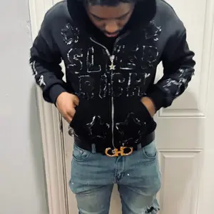 Sleep Rich black star jacket unisex