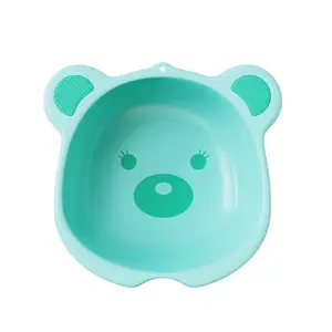 New Children's Basin Vegetable Washing Tray Double Layer Fruit and Vegetable Draining Tray Vegetable Basin Household Living Room Storage Plastic Basket