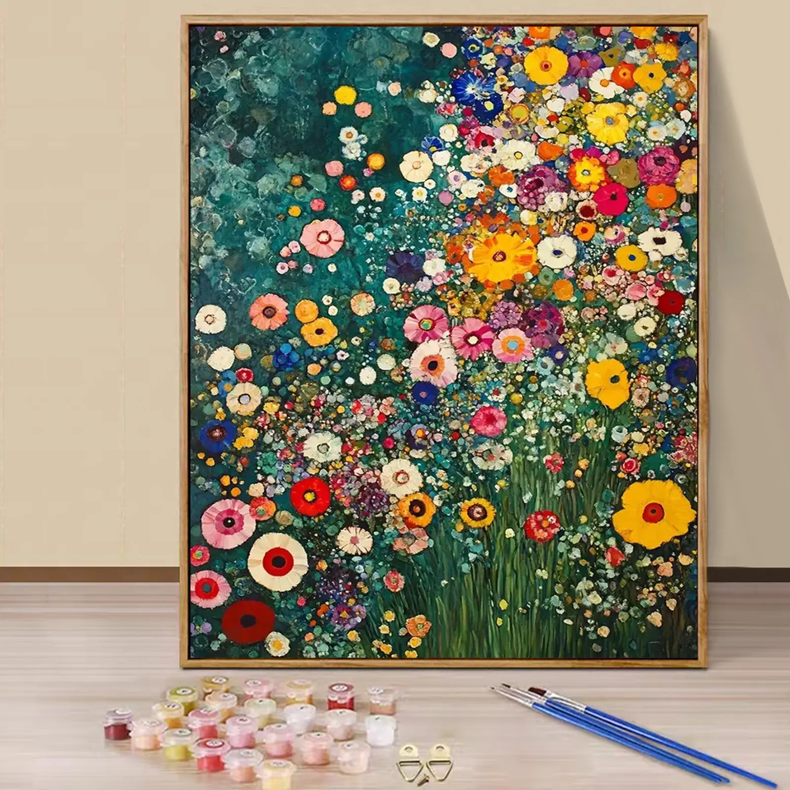 Paint by Numbers Kit for Adults Beginners - 16x20in/40x50cm Color Canvas, Easy DIY Floral Acrylic Painting Set, Diy Painting Supplies, DIY Decorative Painting - Wall Decor for Home, Gift for Birthday, Mother's Day and Christmas, Without Frame, DIY Art