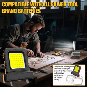 Portable work light - for all power tool batteries