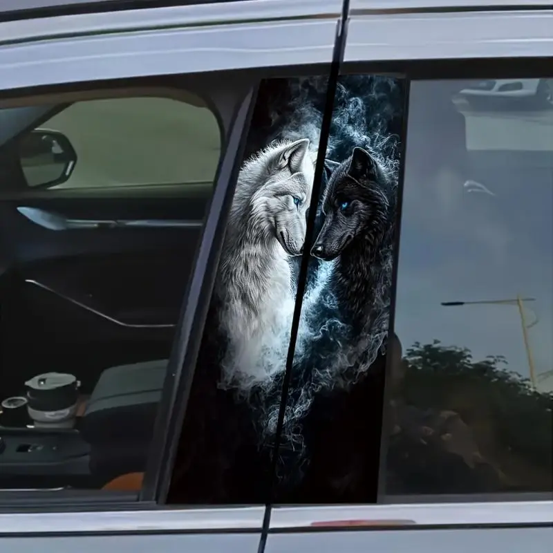 Wolf Pattern Car Sticker, Waterproof & Anti-scratch Car Decal, Automotive Decals, Vehicle Exterior Decoration, Car Exterior Decoration Accessories for Car, Laptop, Helmet, Motorcycle & Refrigerator, Sticker For Cars, Decals Stickers
