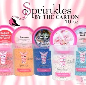 Pink Zebra Sprinkles 16oz Carton Premium non-toxic scented soft soy flameless wax melts Home fragrance Candle alternative Decorative Aromatherapy Scent