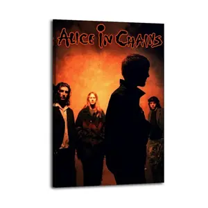 Alice in Chains HomeDecor WallArt LivingRoom Canvas for Bedroom Decor Canvas Poster Aesthetic Office Bathroom Painting Picture Print Modern Family