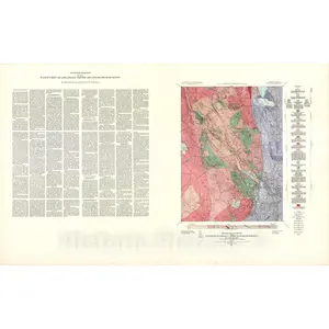 Pawtucket Quadrangle Bedrock Geology Map - Rhode Island and Massachusetts, 1949