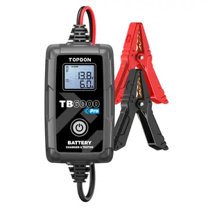 TOPDON TB6000Pro - 6AMP Smart Charger, Power Supply, and 12v Battery Tester