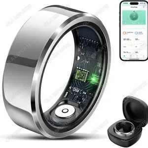 2025 Smart Ring Wearable Health Tracker, Blood Pressure, Heart Rate & Sleep Monitoring, IP68 & 5ATM Waterproof, Multi-Sport Mode for Men & Women,summervibes