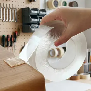 Large Heavy Duty Double Sided Nano Tape, Waterproof Weatherproof Adhesive Mounting Strips for Picture Hanging, Wall Decor & Daily DIY Projects