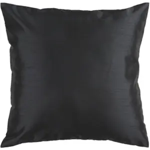 Livabliss Square Shape Down Feather Pillow, 22 x 22 in, Ebony Finish