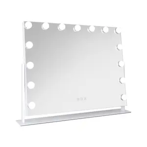 Zadro 15 LED Bulb Hollywood Vanity Mirror 25"x20" with 1X Magnification, 360° Rotation & Adjustable Brightness Dome Lights vanity makeup mirror