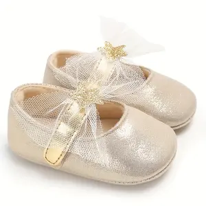 Star Lace Baby Princess Shoes, Versatile and Cute High-Quality Toddler Shoes with Soft Soles for Babies