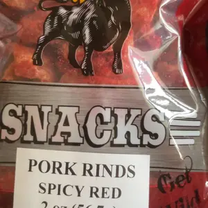 Pork Rinds Spicy Red 2oz (Chicharron)