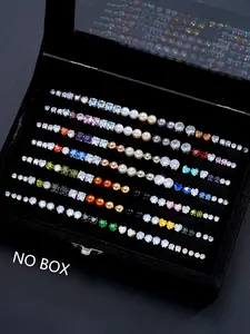 72-180 Pcs Stud Earrings Set, Ear Studs, Artificial Zircon Heart Design, Casual Jewelry for Men Women Couples, Perfect Gift for All Seasons