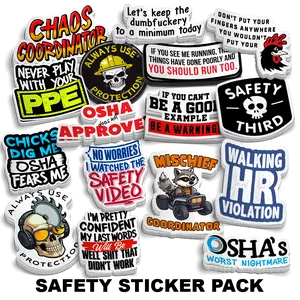 Safety Sticker Pack - Heavy Duty Water and UV Resistant 6mil Vinyl