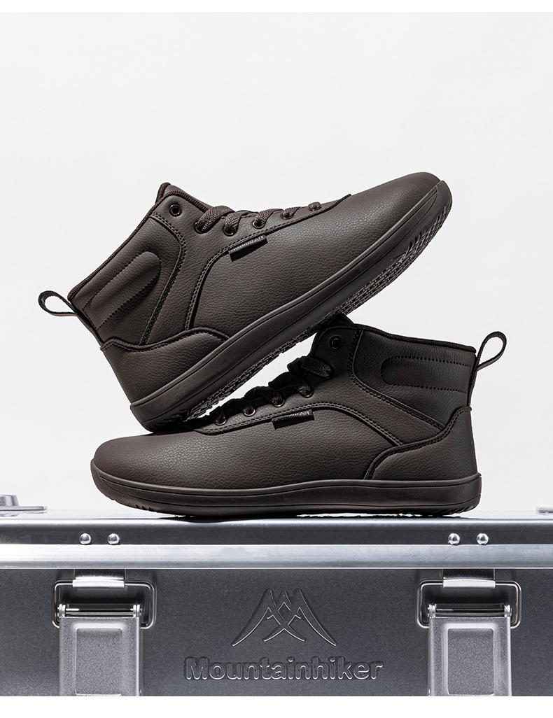 HOBIBEAR Barefoot Boots Mens Womens Wide Toe Box Warm Ankle Sneakers Waterproof Winter Outdoor Shoes