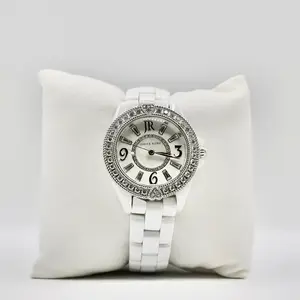 Judith Ripka White Ceramic Watch – Crystal-Embellished Luxury for Everyday Glamour