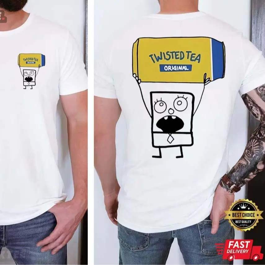 Doodlebob Twisted Tea Shirt 2 Sided Funny Drinking Tshirt Summer Tshirt Doodlebob Shirt Unisex Tshirt For Men For Women