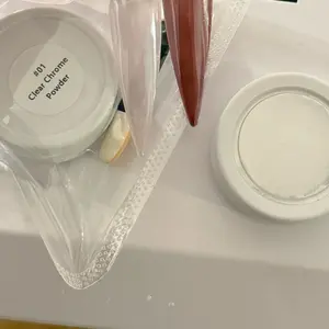 Clear Chrome Powder #1 - High-Quality Chrome Powder for Nail Art and Decor 1g/jar