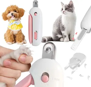 2025 New Cat Nail Clipper, Portable Cat Claw Cutter for Kitten, Adjustable Cat Nail Trimmer with Clipping Debris Storage, Hidden Nail File, Round Hole Blade, Ideal for Injury Free Grooming Tool for Small Pets