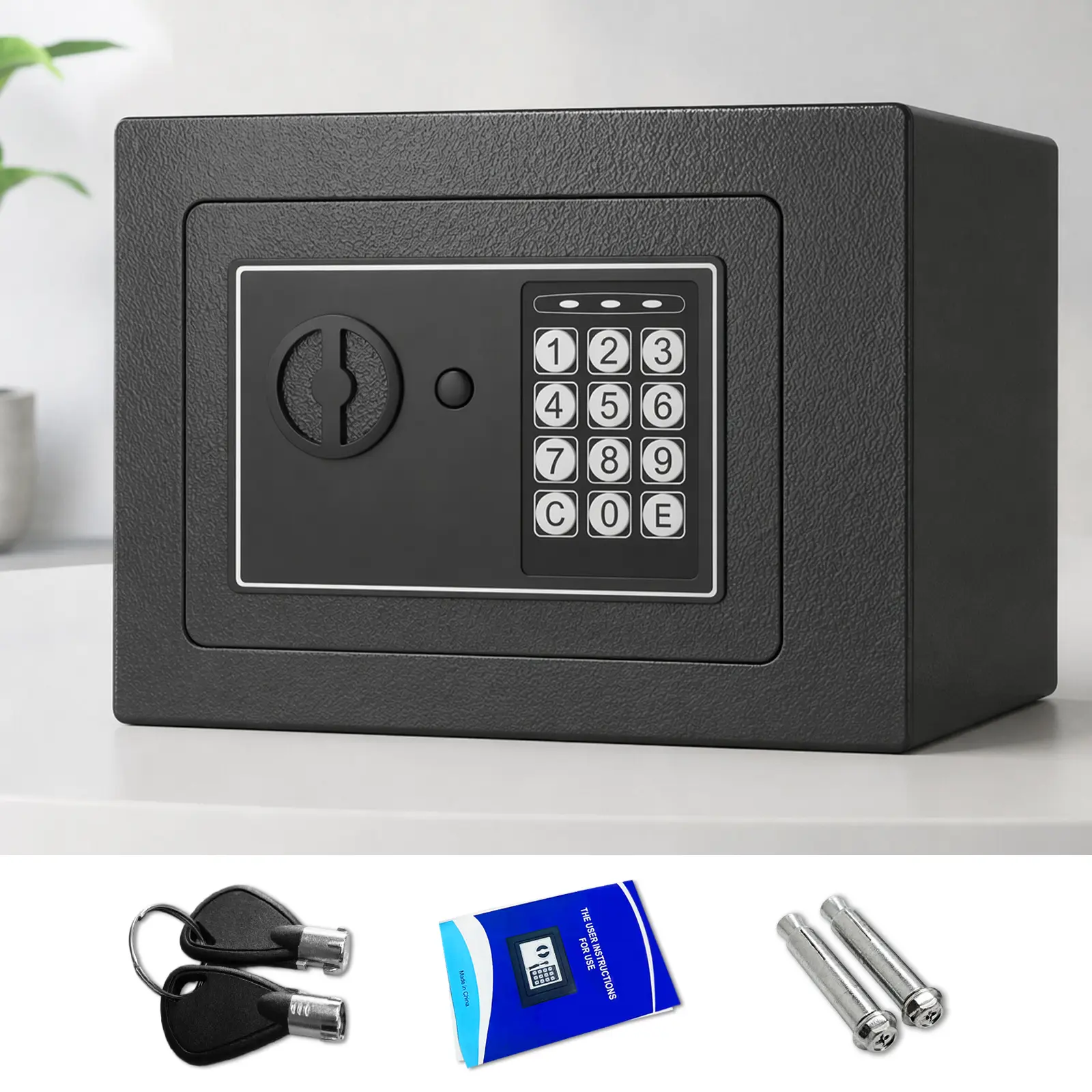 Digital Lock Home Safe Box, Anti-Theft Valuables Storage Cabinet, Secure Organizer for Cash Jewelry Documents, Household Safety Deposit Box, Practical Personal Security Safe