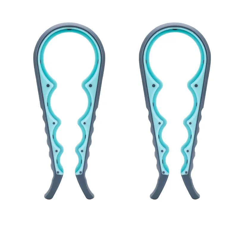 2 Pcs 4-in-1 Anti-Slip Ergonomic Plastic Beverage Can Openers - Easy-Grip Jar & Bottle Opener Tool for Weak Hands, Durable Kitchen Gadget with Safe Lid Removal, Father Gift Utensil, Beverage Can Opener