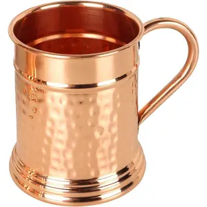 Hammered Moscow Mule Copper Mug | Handcrafted  Pure Copper Cup | Large 22 Oz Tankard  Stein | Keeps Drinks Chilled Longer |   -  For Moscow Mules