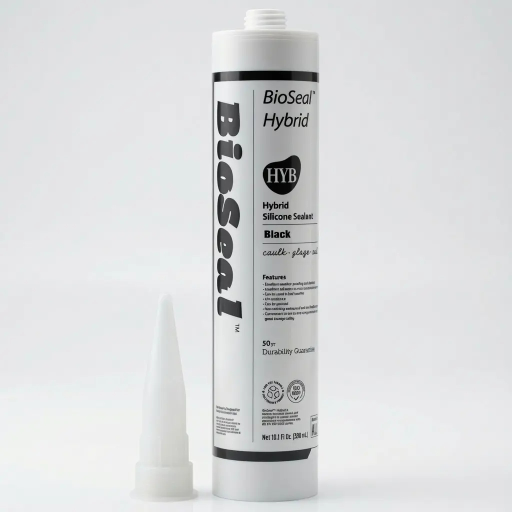 Black Hybrid BioSeal Silicone Sealant Caulk – 50 Year Waterproof RV, Roof & All-Weather Sealant