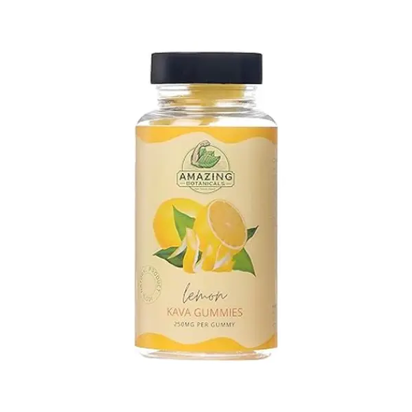 Lemon Kava Gummies - 250mg per Gummy - Natural Sleep Aid for Relaxation & Restful Nights, Non-GMO, Vegan, Gluten-Free - 30 Gummies