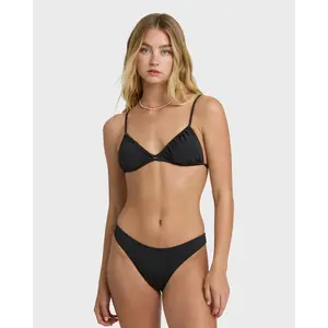 Sol Searcher Teagan Bralette Bikini Top - Black Pebble