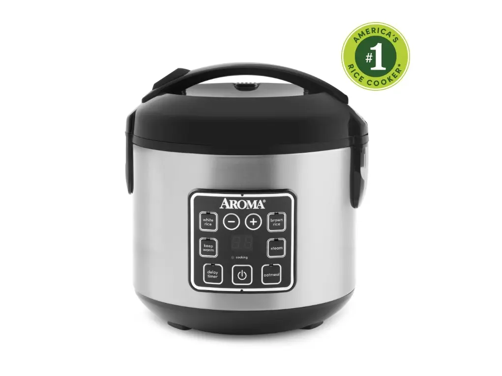 8 Cup Digital Rice Cooker & Food Steamer Nonstick Ceramic Pot Granite