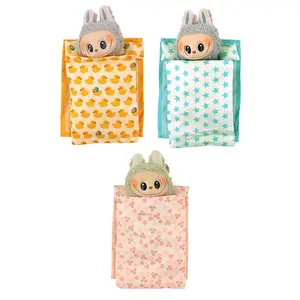 5-Piece Dollhouse Miniature Bedding Set, Includes Quilt/cushion Cover/sheet, Ideal Dollhouse Bedroom Accessory & DIY Decoration